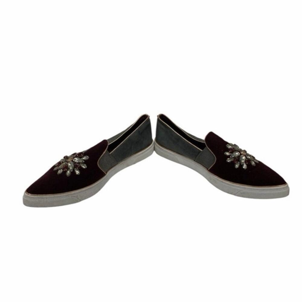 Ted Baker London Kulei Jewel-Embellished Velvet & Suede Slip-On Sneakers - Picture 3 of 7
